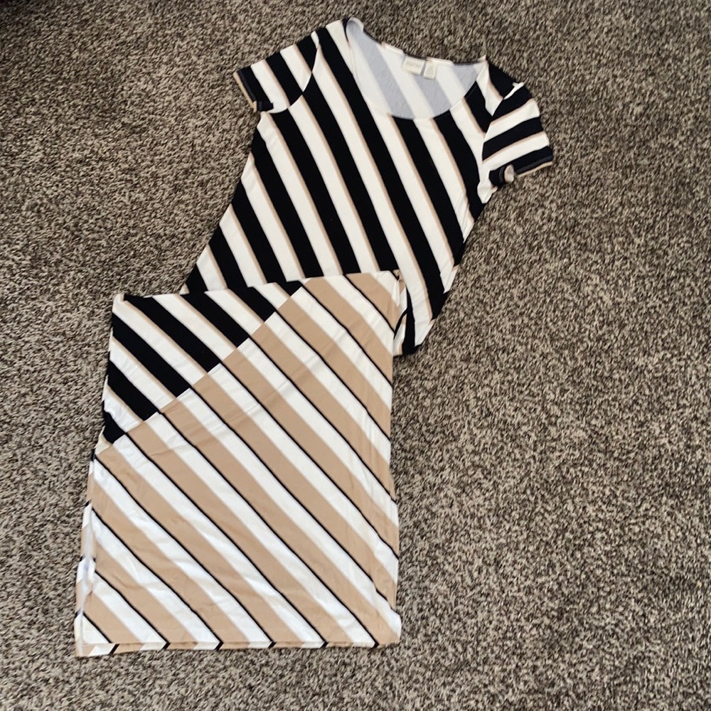 Chico's Zenergy Striped Maxi Dress Size 0